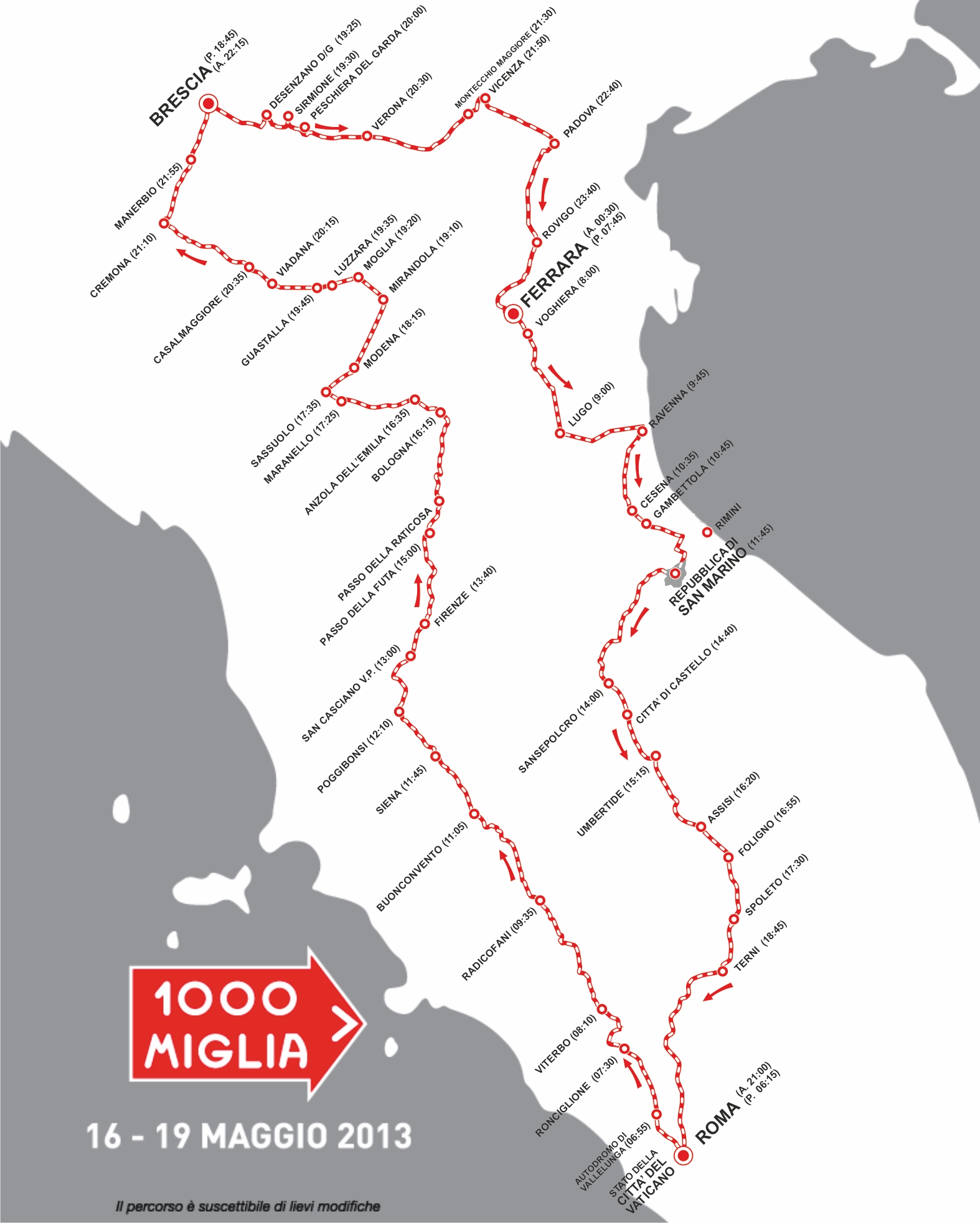 1000 Miglia 2013: dal 16 al 19 maggio