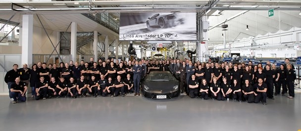 Lamborghini raggiunge il traguardo di 2.000 Aventador prodotte