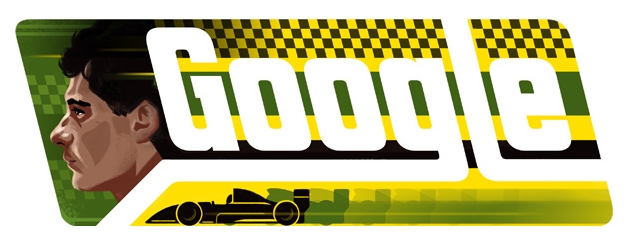 Ayrton Senna celebrato da Google con un Doodle verdeoro