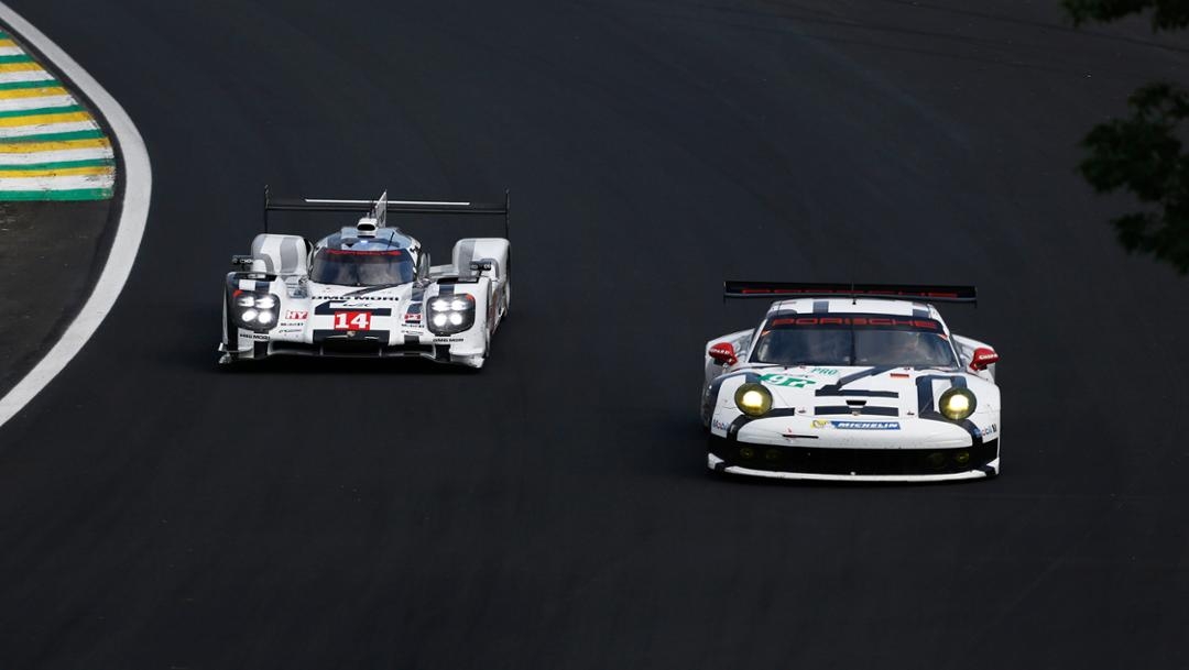 Le Porsche 919 Hybrid e 911 RSR si preparano per il Nürburgring