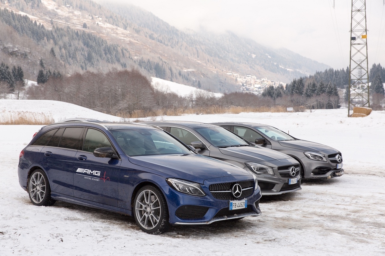 #4MATICforce | C 450 AMG e A 45 AMG sulla neve