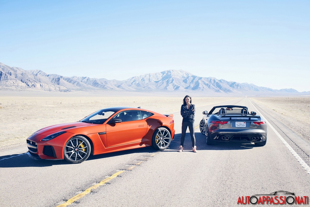 Michelle Rodriguez e Jaguar F-Type SVR: da Fast&Furious a 320 km/h