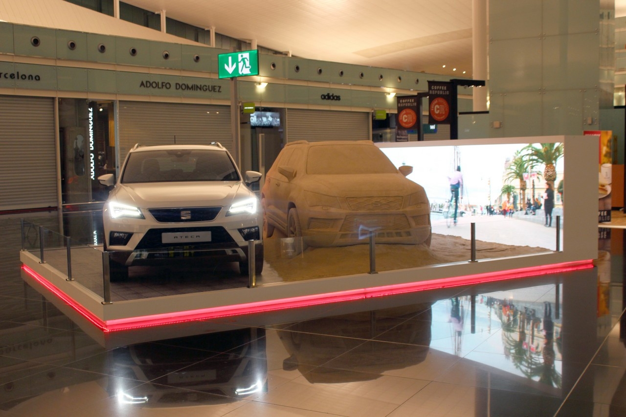 Una Seat Ateca particolare all’aeroporto di Barcellona