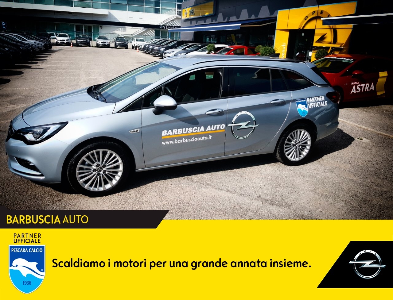 Opel sarà fornitore Ufficiale del Pescara