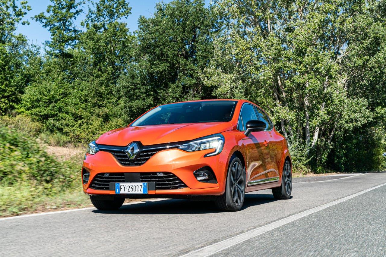 renault clio 2019 frontale colore orange valencia