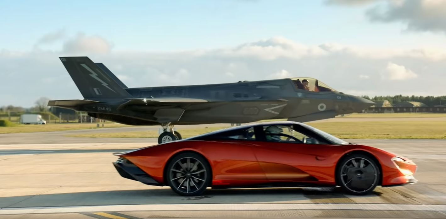 Speedtail vs F-35 Top Gear