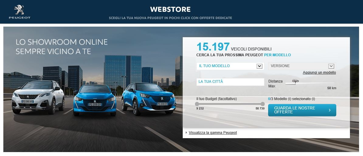 peugeot webstore