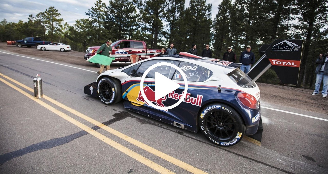 Peugeot 208 T16 Pikes Peak Loeb video