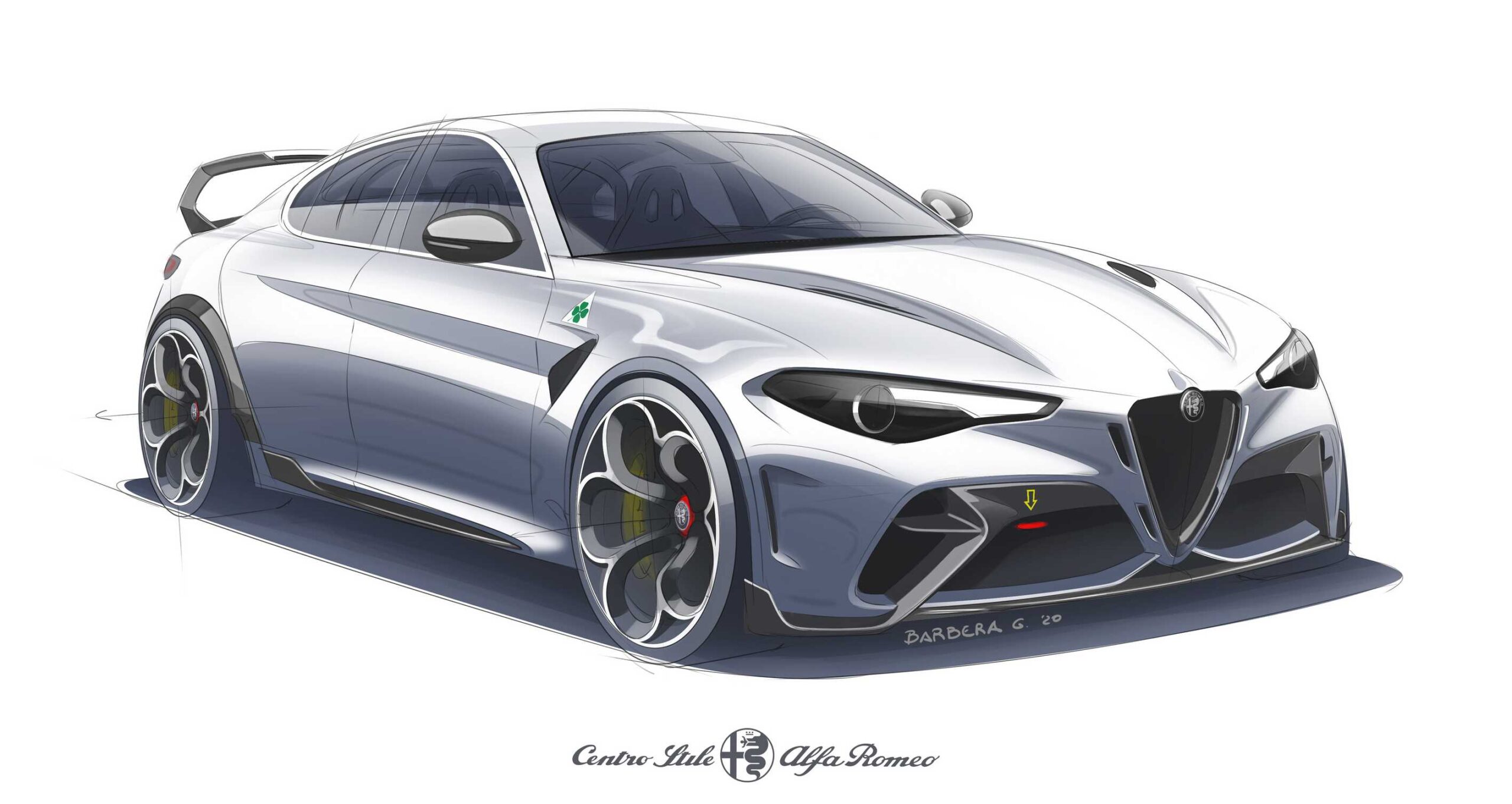 Alfa Romeo Giulia GTAm bozzetto