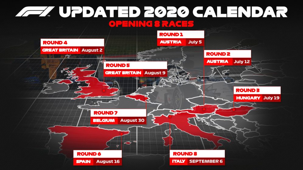 calendario f1 2020