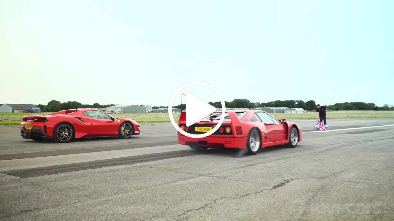 f40 vs 488 pista