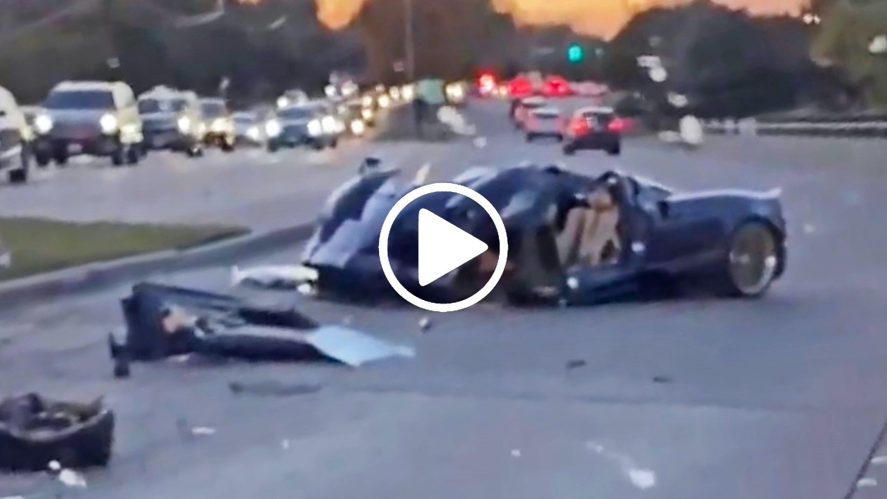 incidente pagani huayra roadster video