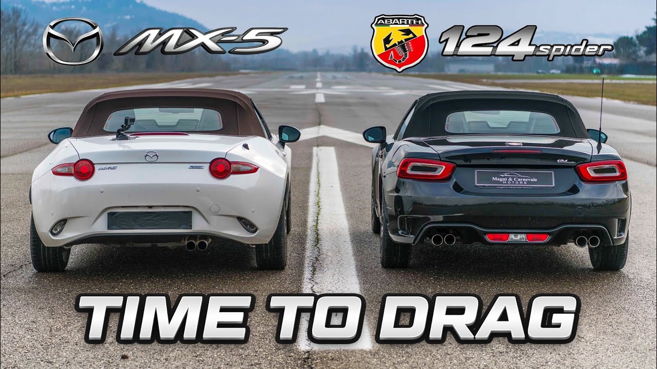 Mazda MX-5 VS Abarth 124 Spider: la drag race tra gemelle diverse [VIDEO]