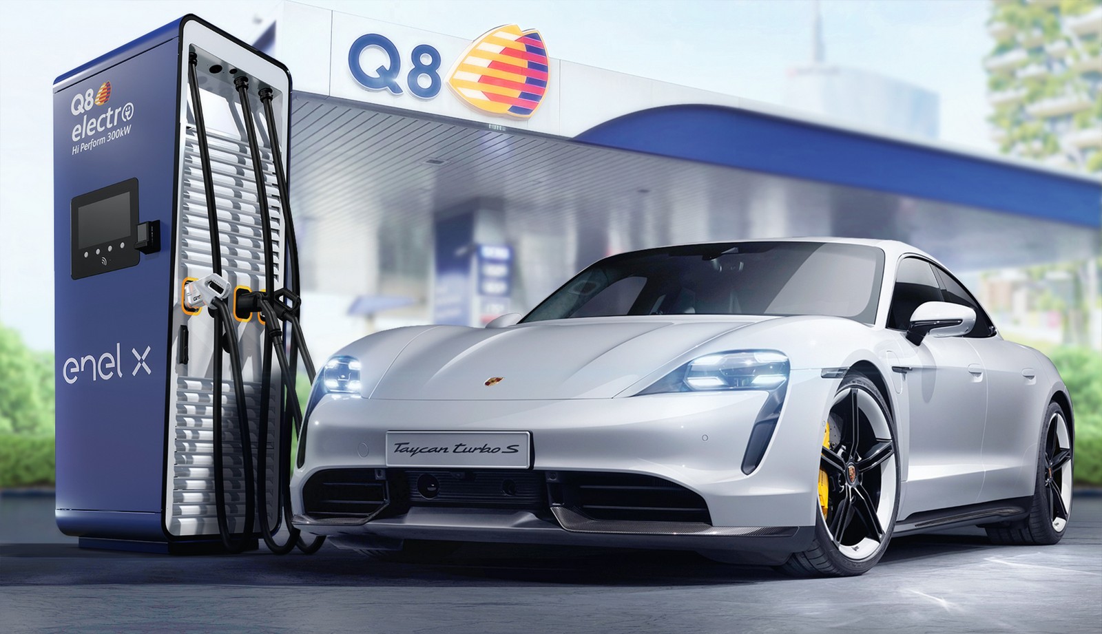 enel x, Porsche, q8