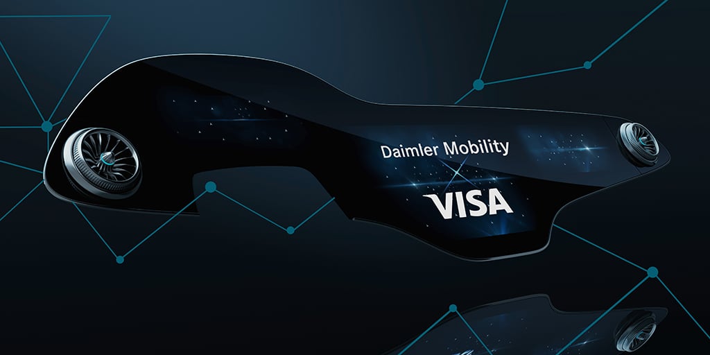 visa daimler pay in the car