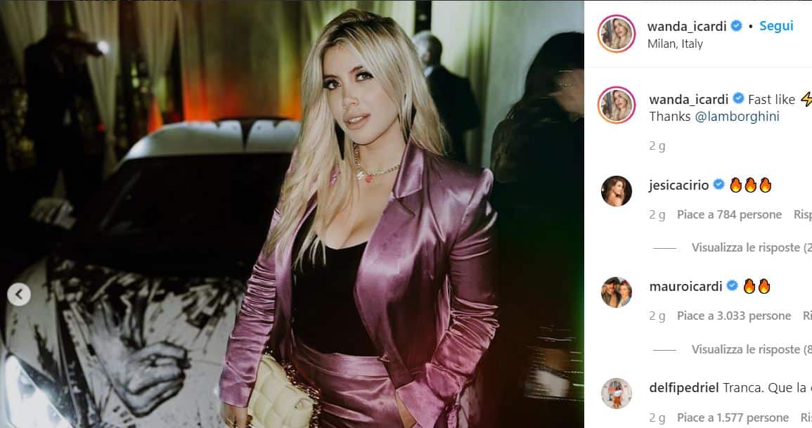 wanda nara lamborghini