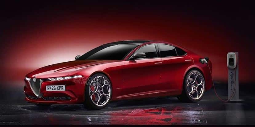 alfa romeo giulia ev render