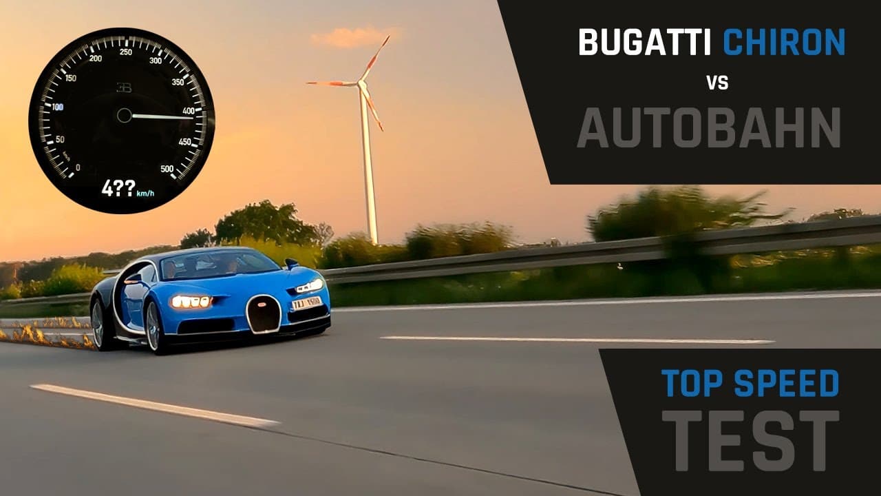 [VIDEO] Bugatti Chiron alla prova in Autobahn: superare i 400 km/h non è un problema