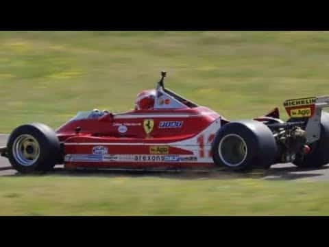 Charles Leclerc si scalda prima di Imola: ha guidato la 312 T4 di Villeneuve