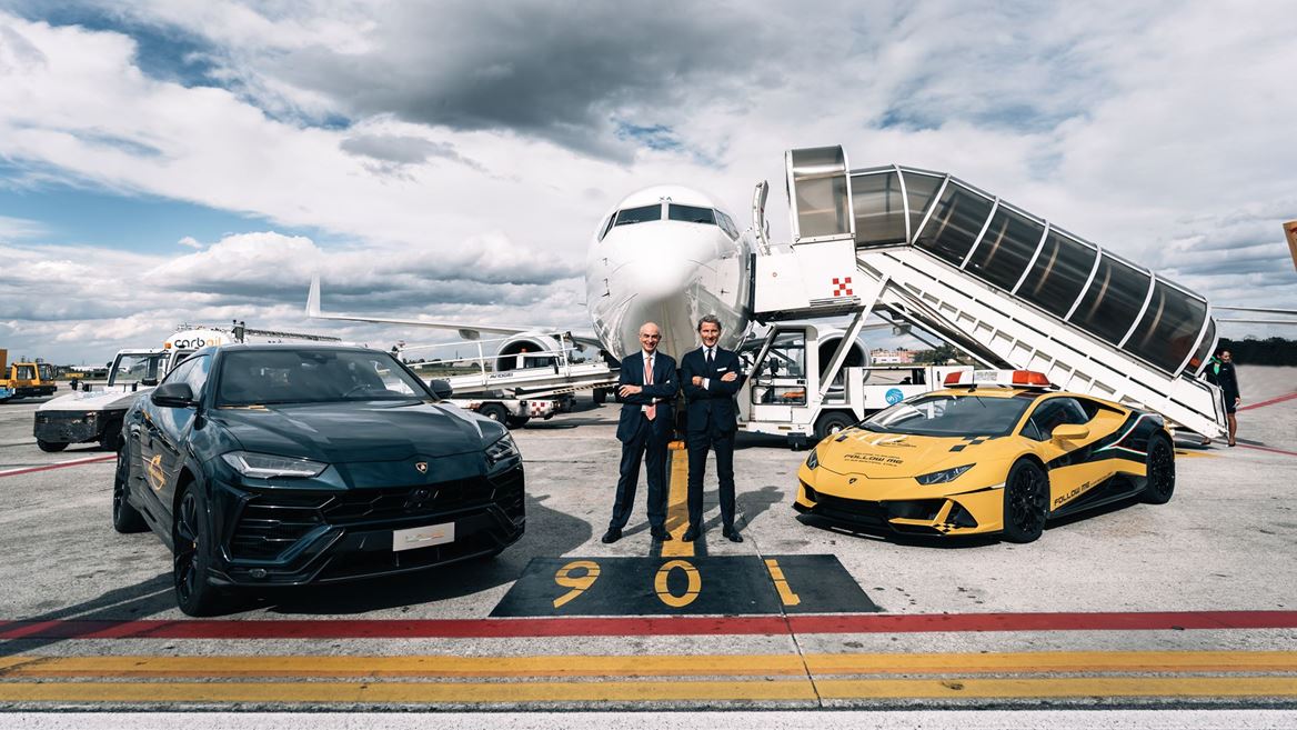 Automobili Lamborghini e Aeroporto di Bologna: la collaborazione si rafforza con nuovi servizi VIP