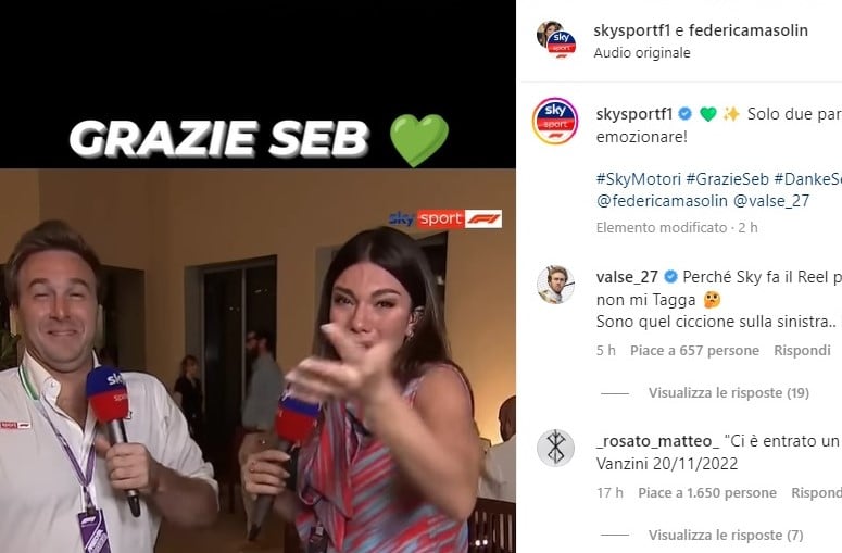 Federica Masolin si commuove per il ritiro di Vettel: il VIDEO della conduttrice in lacrime