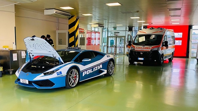 Lamborghini Huracan Polizia di nuovo protagonista: ha salvato due vite