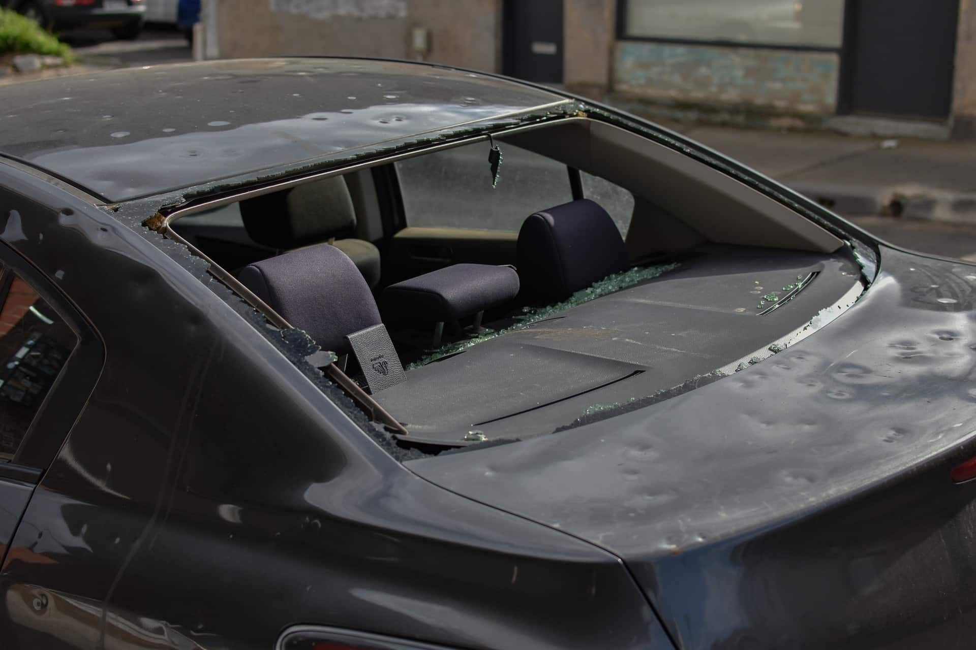 hail damaged car