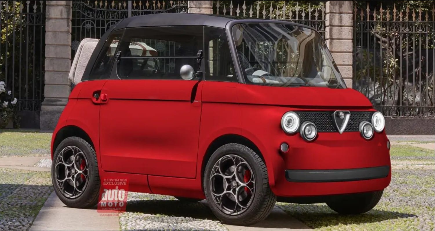 Alfa Romeo, arriva la microcar? Il render che non piace agli alfisti