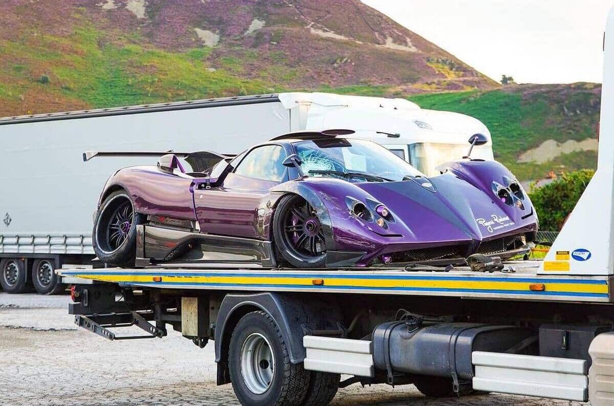 pagani zonda crashed