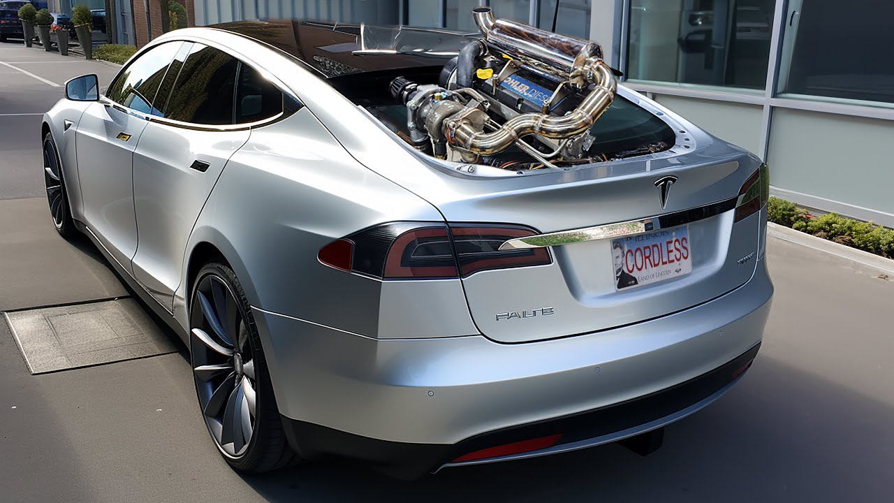 Installa un motore Diesel sulla Tesla, l’esperimento che sorprende ...