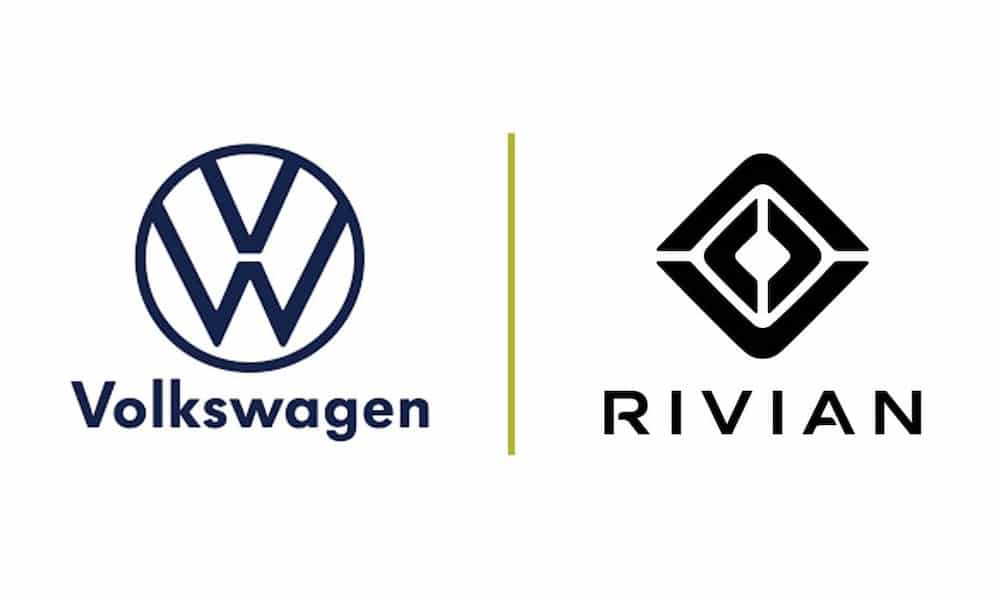 loghi volkswagen e rivian joint venture